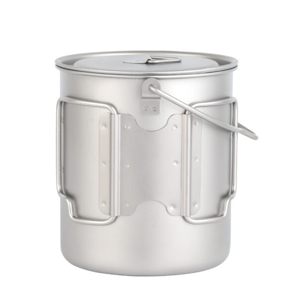 Titankopp 750 ml i titan med foldbare sidehåndtak